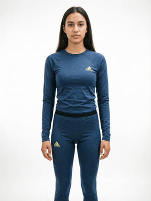Комплект термобелья Adidas женский футболка длинный рукав 100% шерсть  A96161/A96163