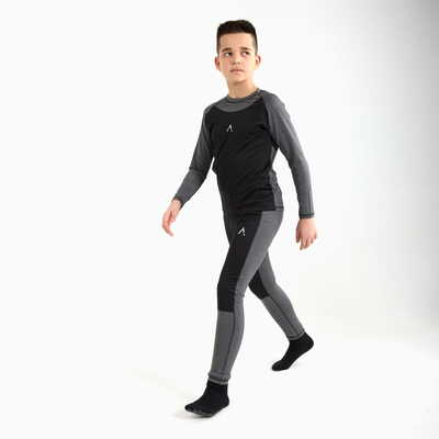 Термобелье Arswear Windstoppe Kids (Цвет Серый/Черный) THWSTK3